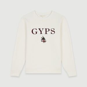 NWOT Maje Sweatshirt GYPS embroidered white 1 $290